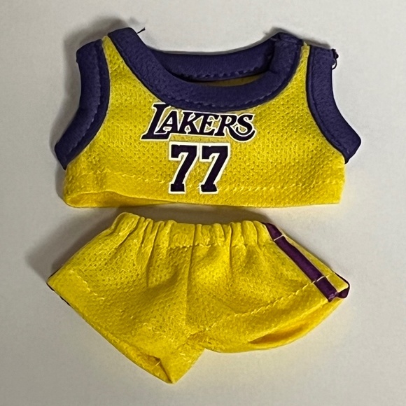 La Lakers 77 Jersey Sneakers 3 Piece Outfit For Labubu Sneaker Shoes Purple - Picture 2 of 8